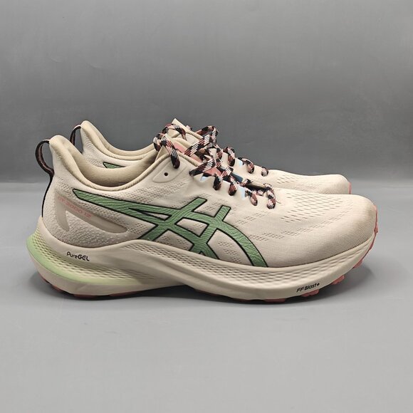 Asics Women's GT-2000 12 Athletic Trail Sneakers 1012B587 Nature/Rose - Picture 1 of 11